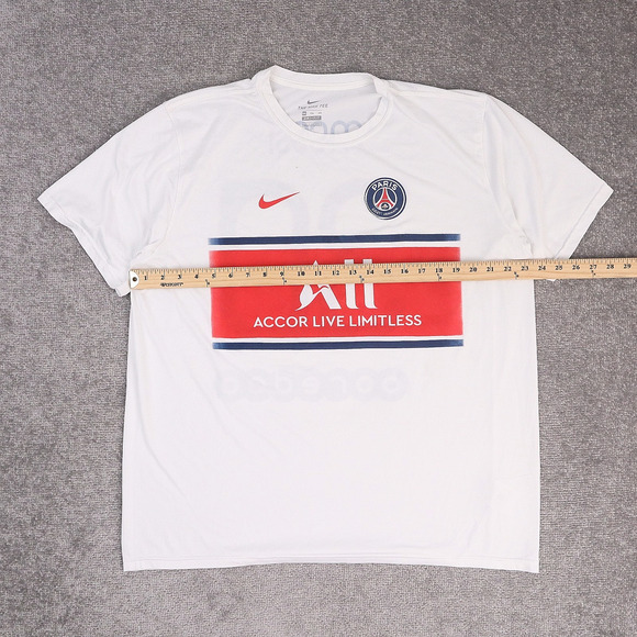 Nike Dri Fit PSG Paris Saint Germain Lionel Messi #30 White Mens XXL Shirt - Picture 3 of 9